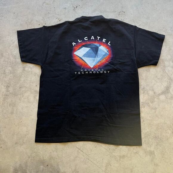 2001 Alcatel Crystal Technology y2k worker issue shirt mens size xl - Picture 1 of 2